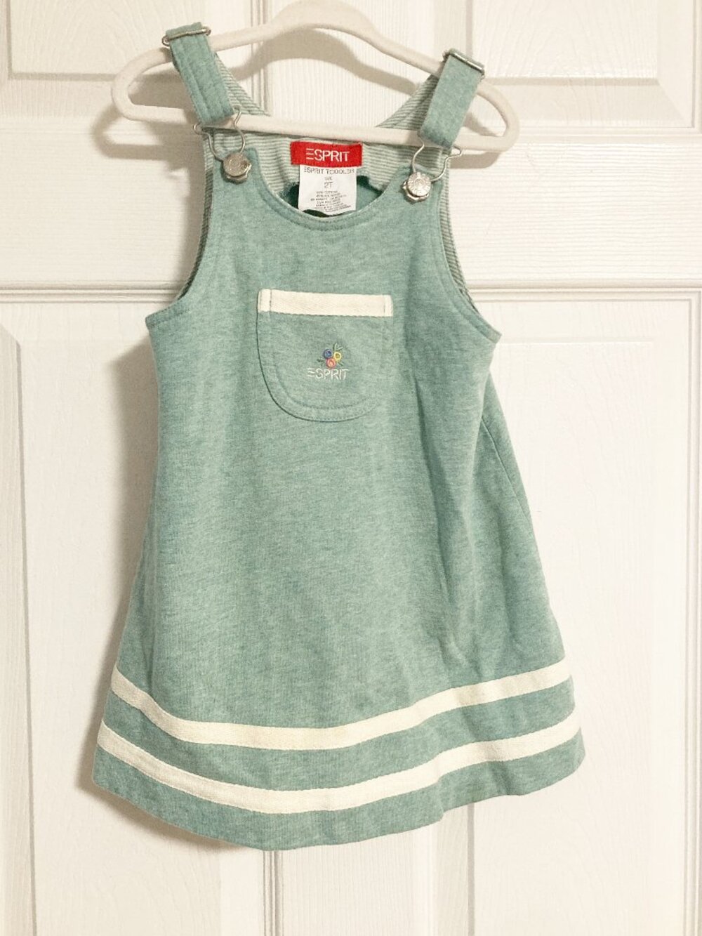 Espirit Toddler Jumper Overall Dress 90s Size 2T